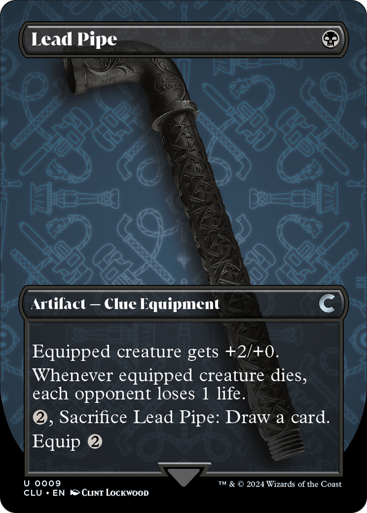 Lead Pipe (Borderless) [Ravnica: Clue Edition] | Rook's Games and More