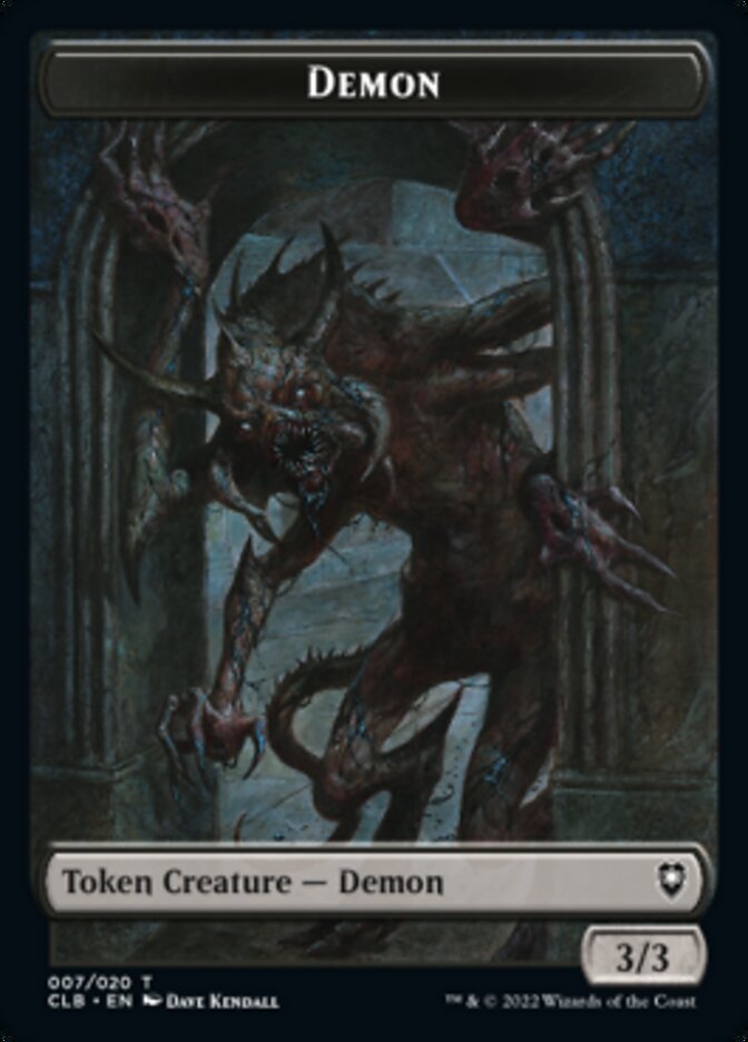 Treasure // Demon Double-sided Token [Commander Legends: Battle for Baldur's Gate Tokens] | Rook's Games and More