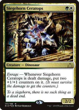 Siegehorn Ceratops [Rivals of Ixalan Promos] | Rook's Games and More