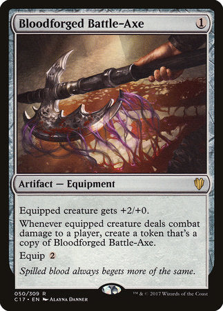 Bloodforged Battle-Axe [Commander 2017] | Rook's Games and More