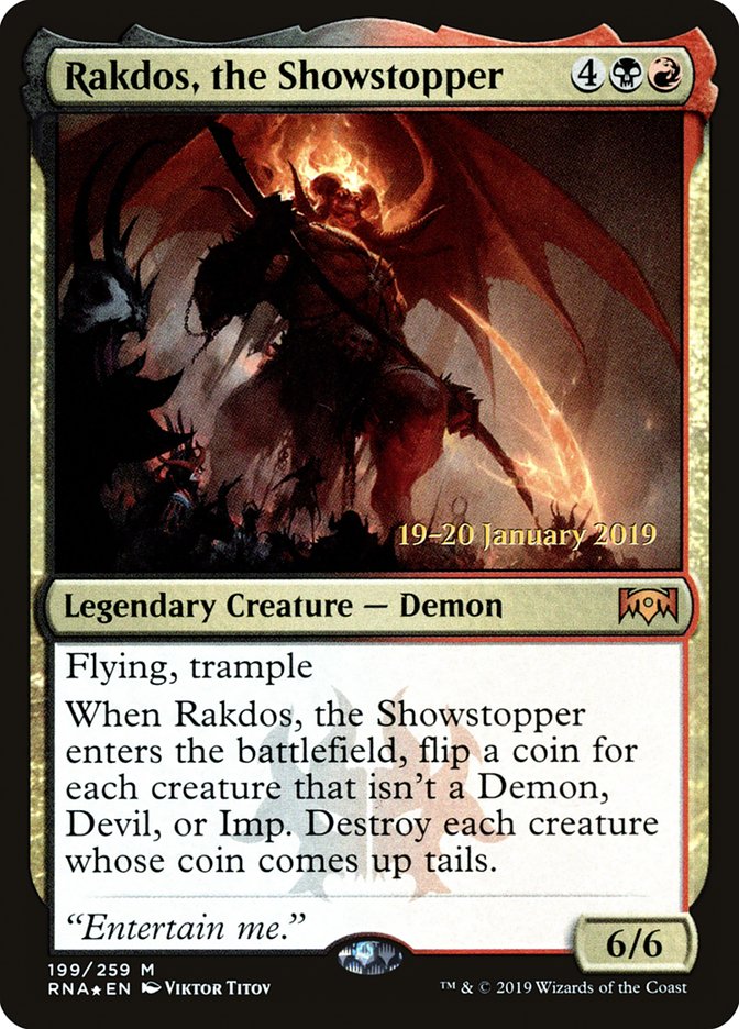Rakdos, the Showstopper [Ravnica Allegiance Prerelease Promos] | Rook's Games and More
