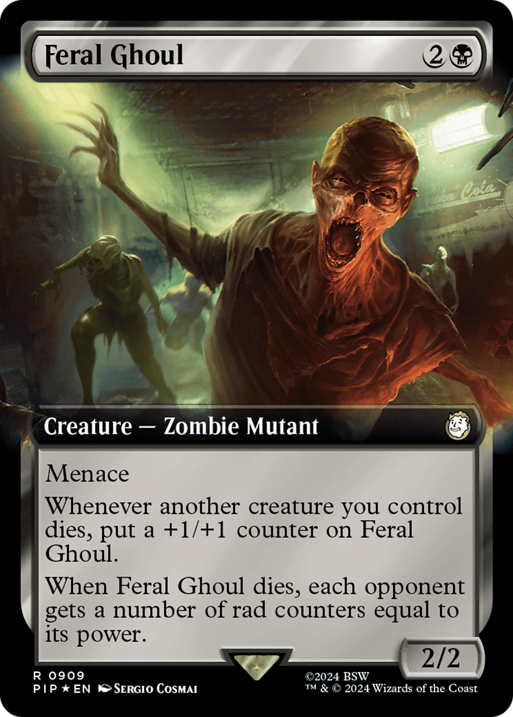 Feral Ghoul (Extended Art) (Surge Foil) [Fallout] | Rook's Games and More