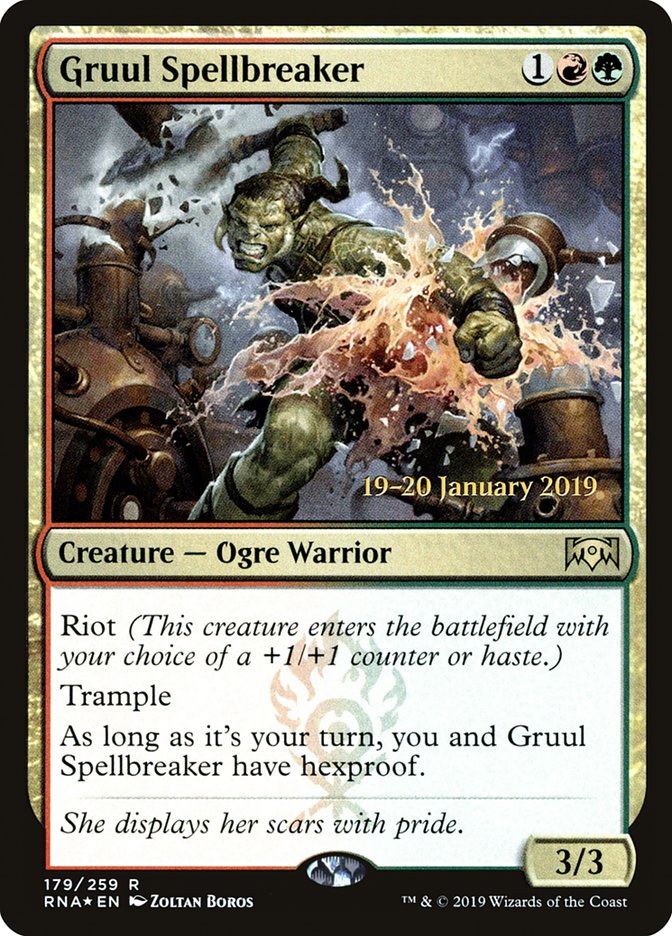 Gruul Spellbreaker [Ravnica Allegiance Prerelease Promos] | Rook's Games and More