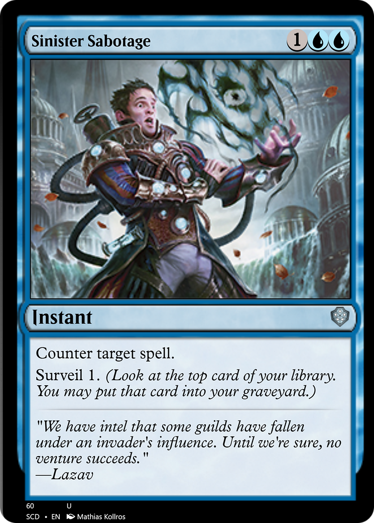 Sinister Sabotage [Starter Commander Decks] | Rook's Games and More