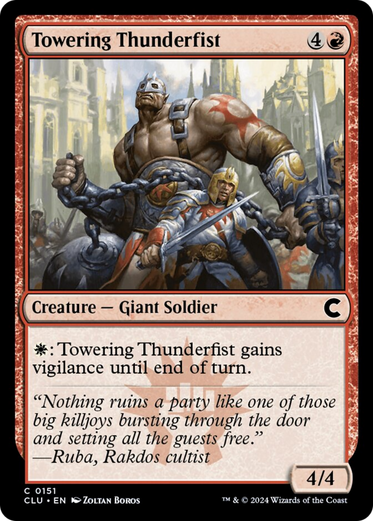 Towering Thunderfist [Ravnica: Clue Edition] | Rook's Games and More