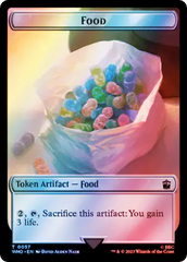 Alien Angel // Food (0057) Double-Sided Token (Surge Foil) [Doctor Who Tokens] | Rook's Games and More