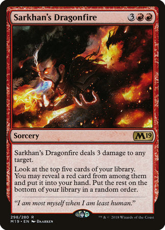 Sarkhan's Dragonfire [Core Set 2019] | Rook's Games and More