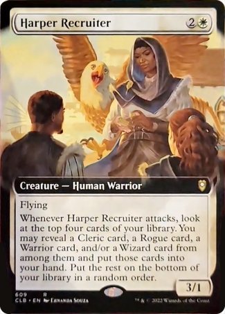 Harper Recruiter (Extended Art) [Commander Legends: Battle for Baldur's Gate] | Rook's Games and More