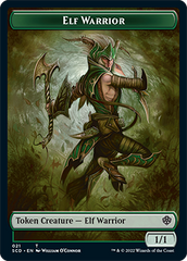 Elf Warrior // Soldier Double-Sided Token [Starter Commander Decks] | Rook's Games and More