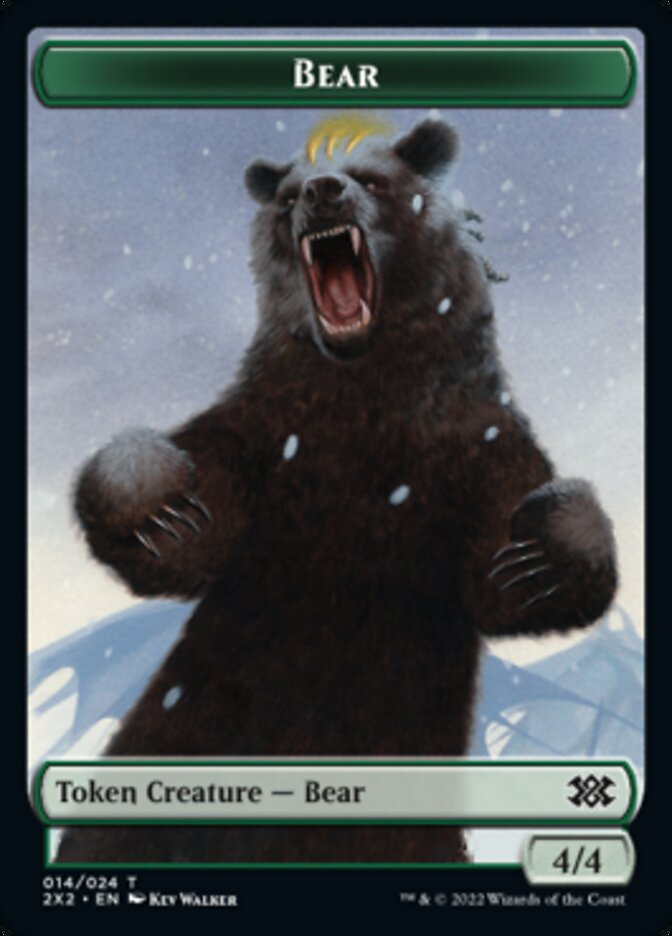 Bear // Spirit Double-sided Token [Double Masters 2022 Tokens] | Rook's Games and More