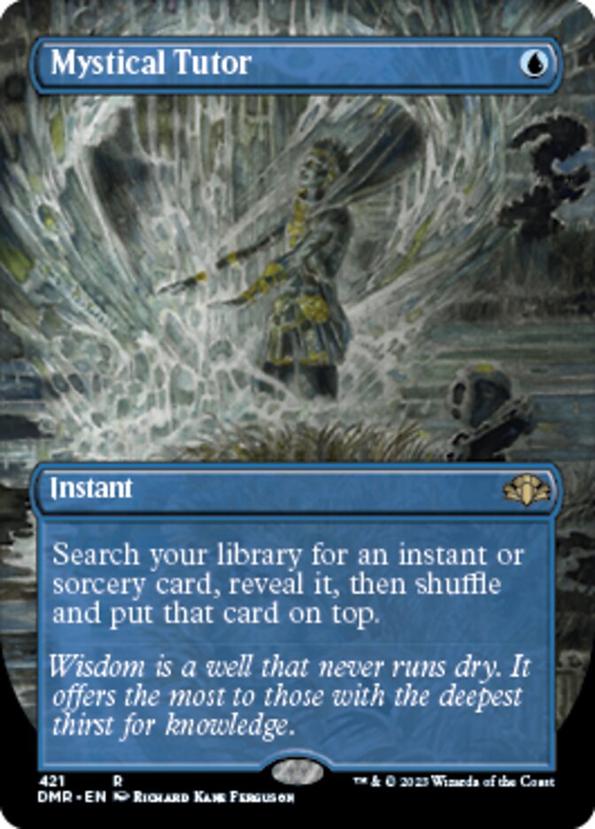 Mystical Tutor (Borderless Alternate Art) [Dominaria Remastered] | Rook's Games and More