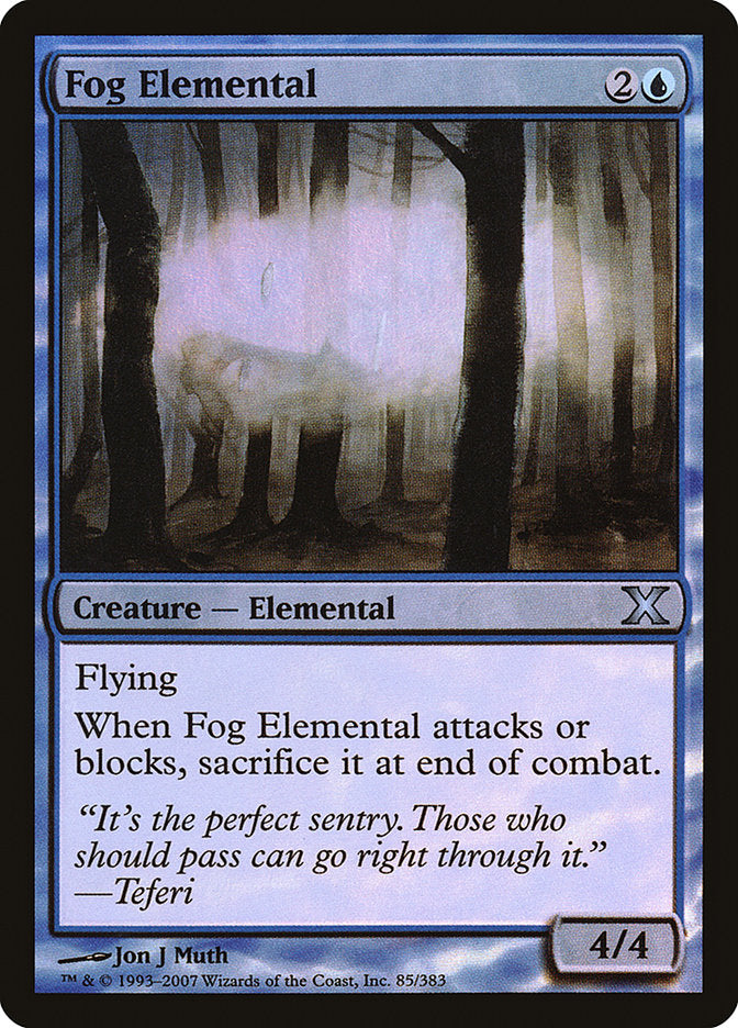 Fog Elemental (Premium Foil) [Tenth Edition] | Rook's Games and More