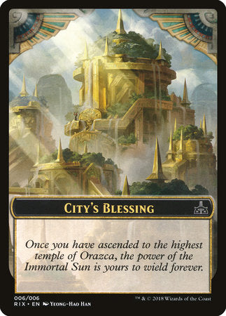 City's Blessing Token (006) [Rivals of Ixalan Tokens] | Rook's Games and More