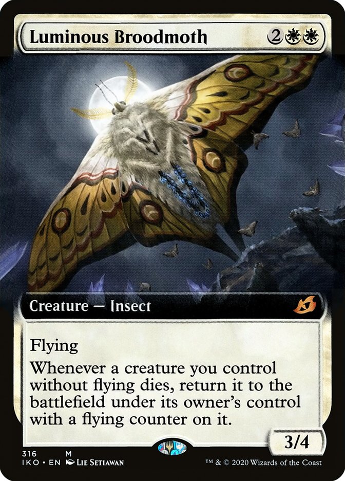 Luminous Broodmoth (Extended Art) (316) [Ikoria: Lair of Behemoths] | Rook's Games and More