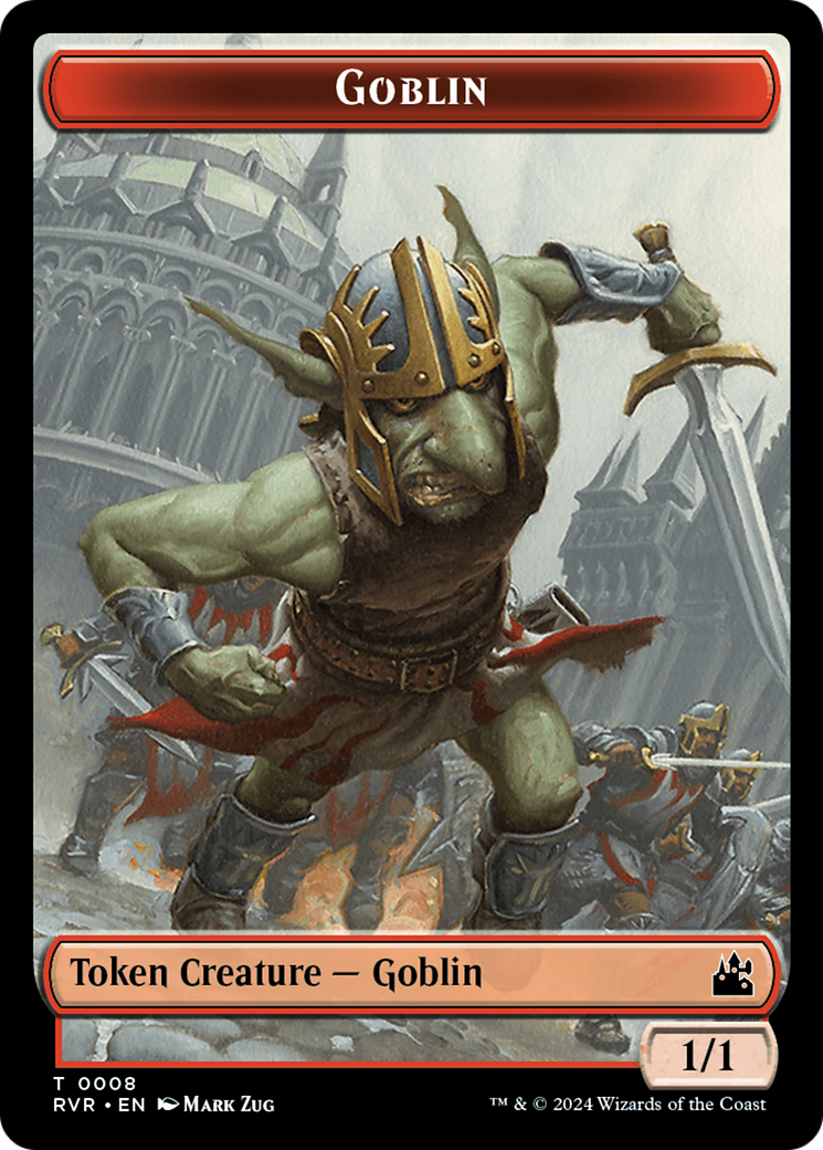 Goblin (0008) // Zombie Double-Sided Token [Ravnica Remastered Tokens] | Rook's Games and More