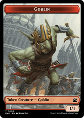 Goblin (0008) // Angel (0003) Double-Sided Token [Ravnica Remastered Tokens] | Rook's Games and More