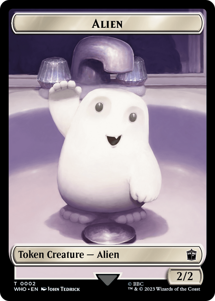 Alien // Mark of the Rani Double-Sided Token [Doctor Who Tokens] | Rook's Games and More