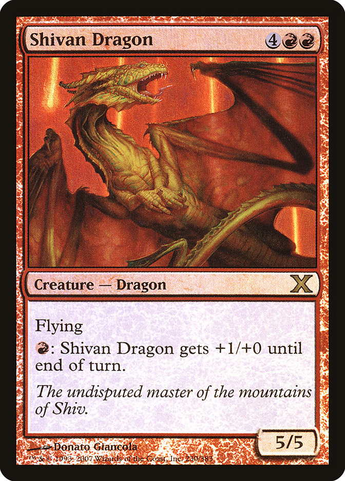 Shivan Dragon (Premium Foil) [Tenth Edition] | Rook's Games and More