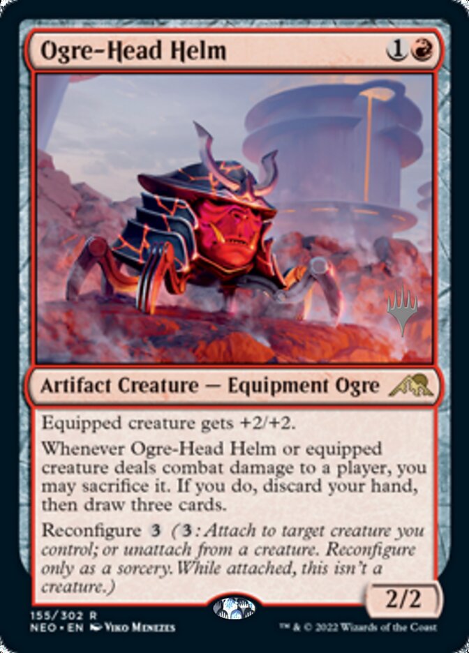 Ogre-Head Helm (Promo Pack) [Kamigawa: Neon Dynasty Promos] | Rook's Games and More