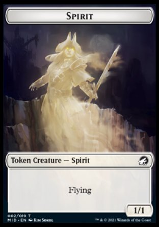 Spirit Token [Innistrad: Midnight Hunt Tokens] | Rook's Games and More