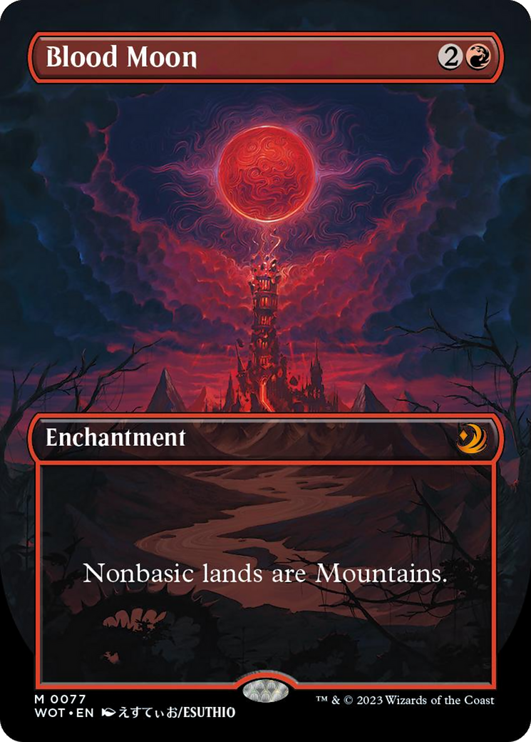 Blood Moon (Anime Borderless) [Wilds of Eldraine: Enchanting Tales] | Rook's Games and More