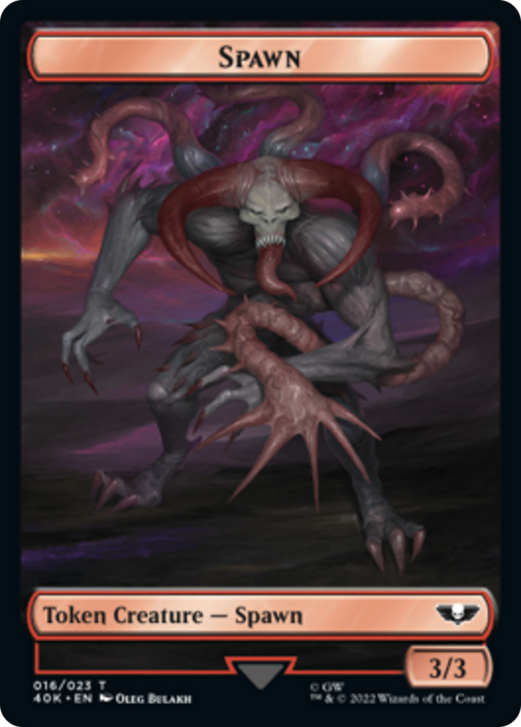 Spawn // Plaguebearer of Nurgle (Surge Foil) [Universes Beyond: Warhammer 40,000 Tokens] | Rook's Games and More