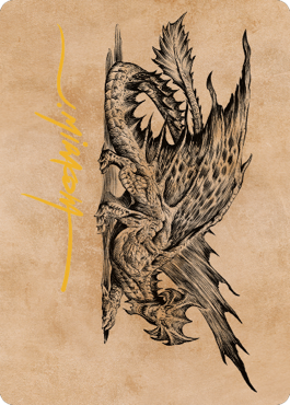 Ancient Brass Dragon Art Card (49) (Gold-Stamped Signature) [Commander Legends: Battle for Baldur's Gate Art Series] | Rook's Games and More