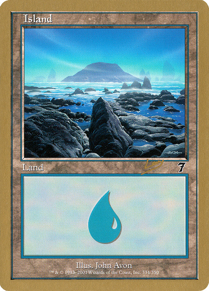 Island (rl334) (Raphael Levy) [World Championship Decks 2002] | Rook's Games and More