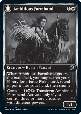 Ambitious Farmhand // Seasoned Cathar [Innistrad: Double Feature] | Rook's Games and More