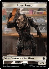 Alien Rhino // Alien Warrior Double-Sided Token [Doctor Who Tokens] | Rook's Games and More