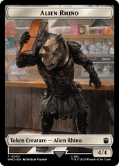 Alien Rhino // Cyberman Double-Sided Token [Doctor Who Tokens] | Rook's Games and More