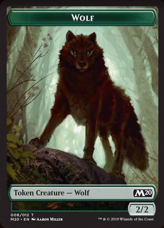 Wolf Token [Core Set 2020 Tokens] | Rook's Games and More