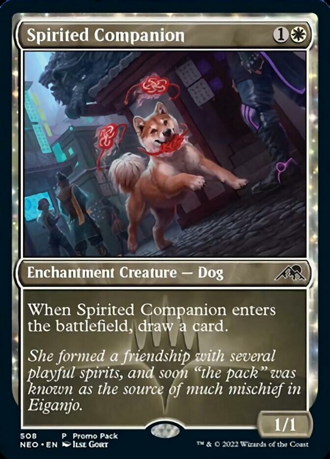 Spirited Companion (Promo Pack) [Kamigawa: Neon Dynasty Promos] | Rook's Games and More