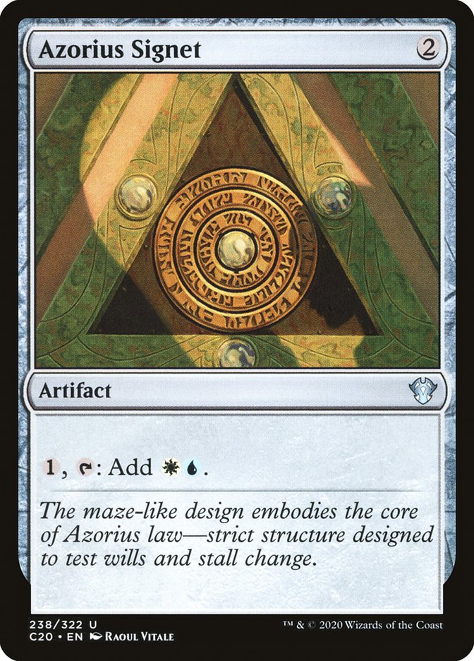 Azorius Signet [Commander 2020] | Rook's Games and More