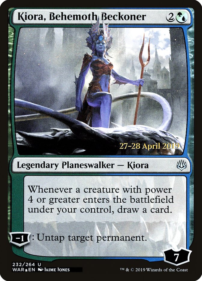 Kiora, Behemoth Beckoner  [War of the Spark Prerelease Promos] | Rook's Games and More