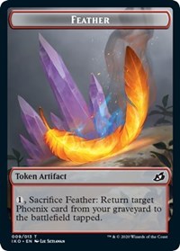 Feather // Human Soldier (005) Double-sided Token [Ikoria: Lair of Behemoths Tokens] | Rook's Games and More