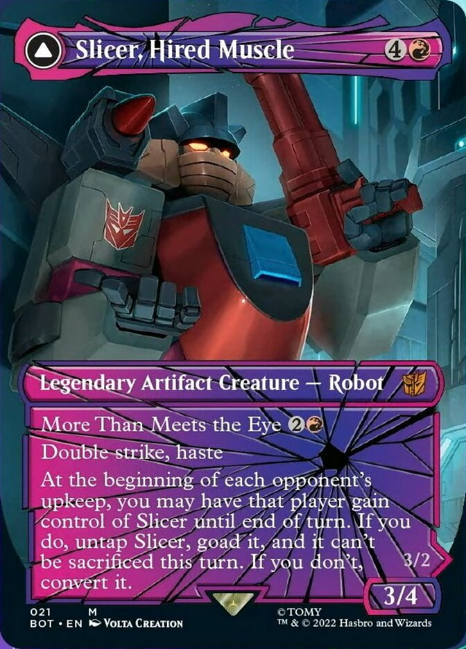 Slicer, Hired Muscle // Slicer, High-Speed Antagonist (Shattered Glass) [Universes Beyond: Transformers] | Rook's Games and More