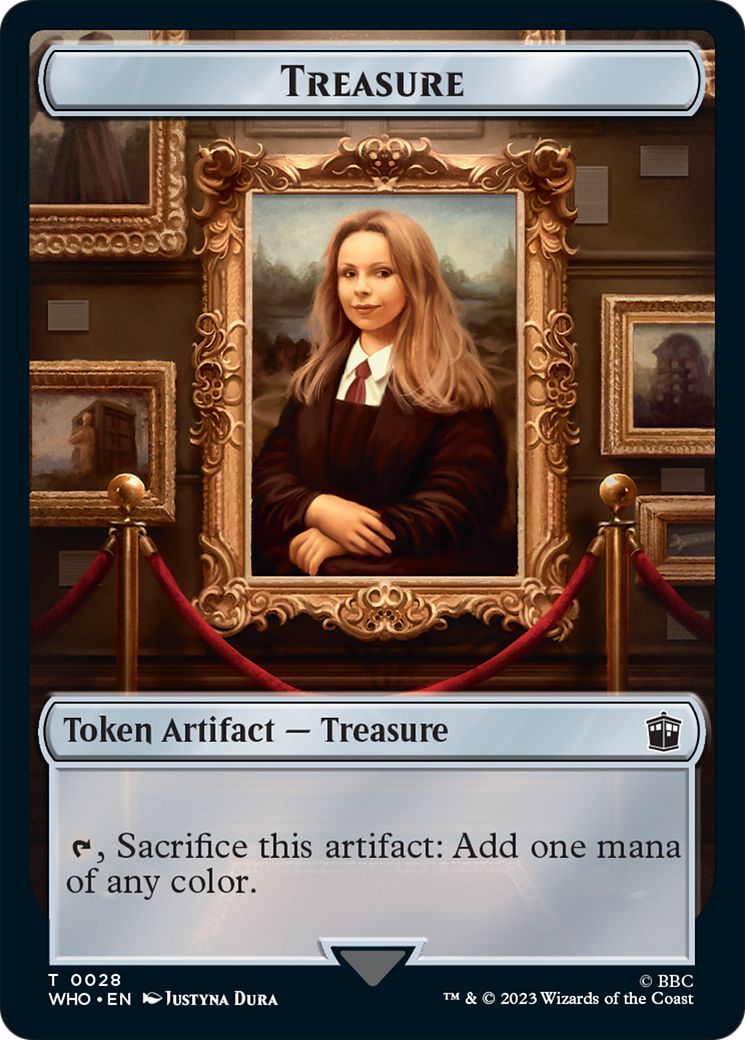 Warrior // Treasure (0028) Double-Sided Token [Doctor Who Tokens] | Rook's Games and More