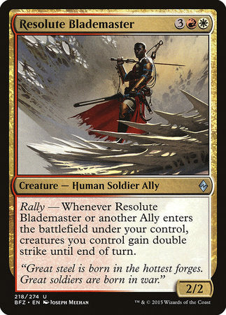 Resolute Blademaster [Battle for Zendikar] | Rook's Games and More