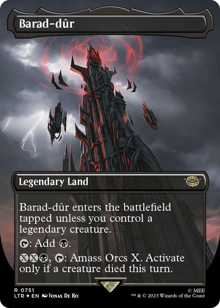 Barad-dur (0751) (Borderless) (Surge Foil) [The Lord of the Rings: Tales of Middle-Earth] | Rook's Games and More