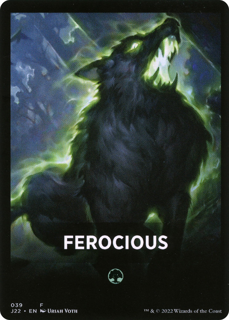 Ferocious Theme Card [Jumpstart 2022 Front Cards] | Rook's Games and More