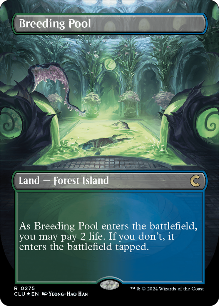 Breeding Pool (Borderless) [Ravnica: Clue Edition] | Rook's Games and More