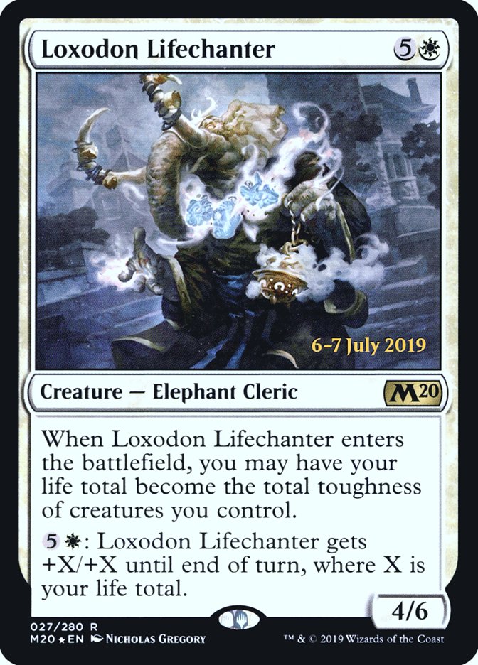 Loxodon Lifechanter  [Core Set 2020 Prerelease Promos] | Rook's Games and More