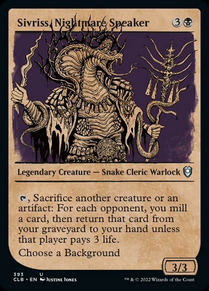 Sivriss, Nightmare Speaker (Showcase) [Commander Legends: Battle for Baldur's Gate] | Rook's Games and More
