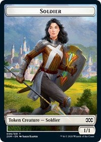 Soldier // Squirrel Double-sided Token [Double Masters Tokens] | Rook's Games and More