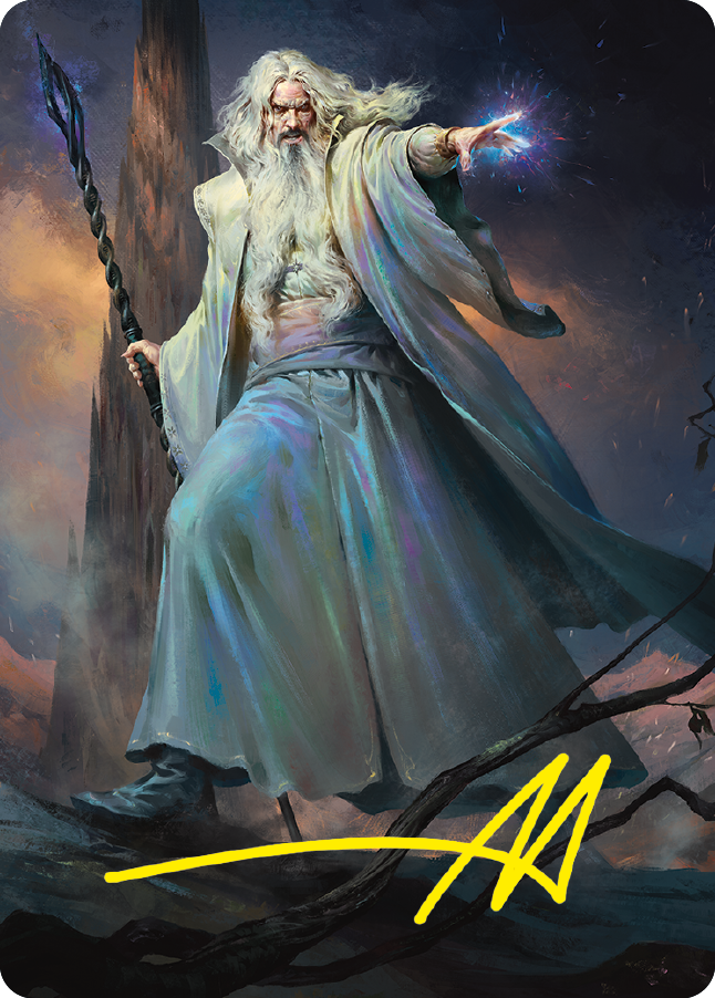 Saruman of Many Colors Art Card (Gold-Stamped Signature) [The Lord of the Rings: Tales of Middle-earth Art Series] | Rook's Games and More