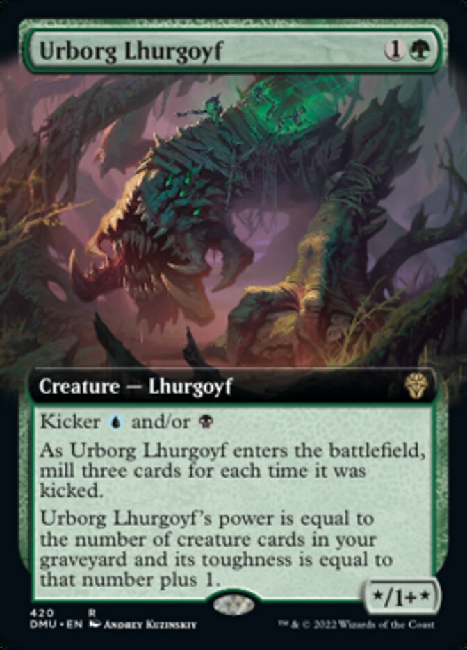 Urborg Lhurgoyf (Extended Art) [Dominaria United] | Rook's Games and More