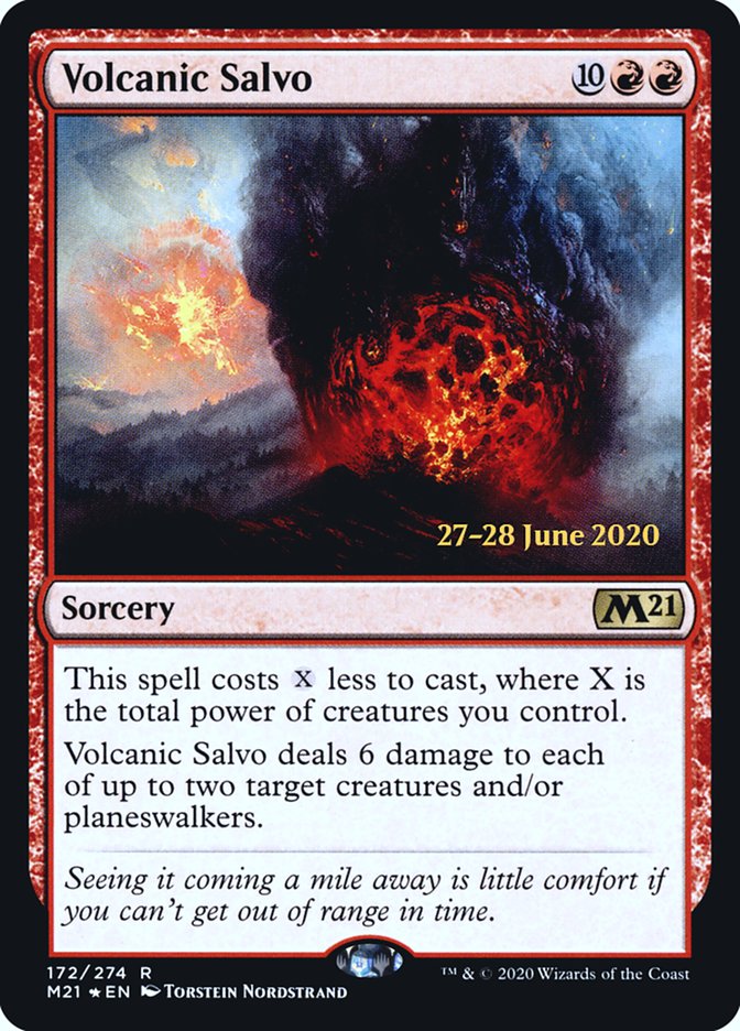 Volcanic Salvo  [Core Set 2021 Prerelease Promos] | Rook's Games and More