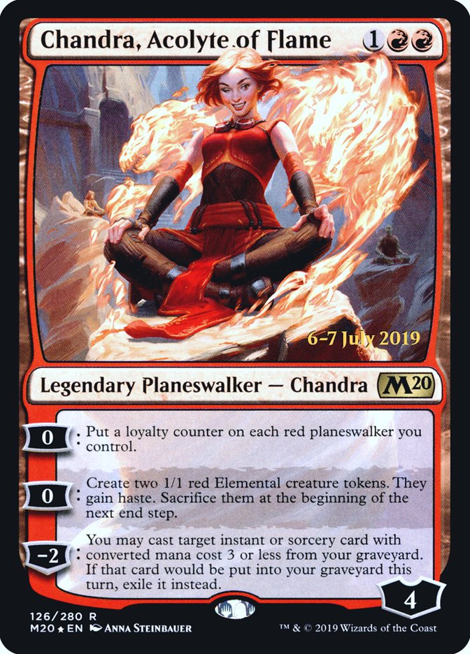 Chandra, Acolyte of Flame  [Core Set 2020 Prerelease Promos] | Rook's Games and More