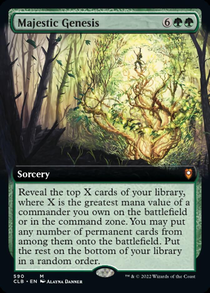 Majestic Genesis (Extended Art) [Commander Legends: Battle for Baldur's Gate] | Rook's Games and More